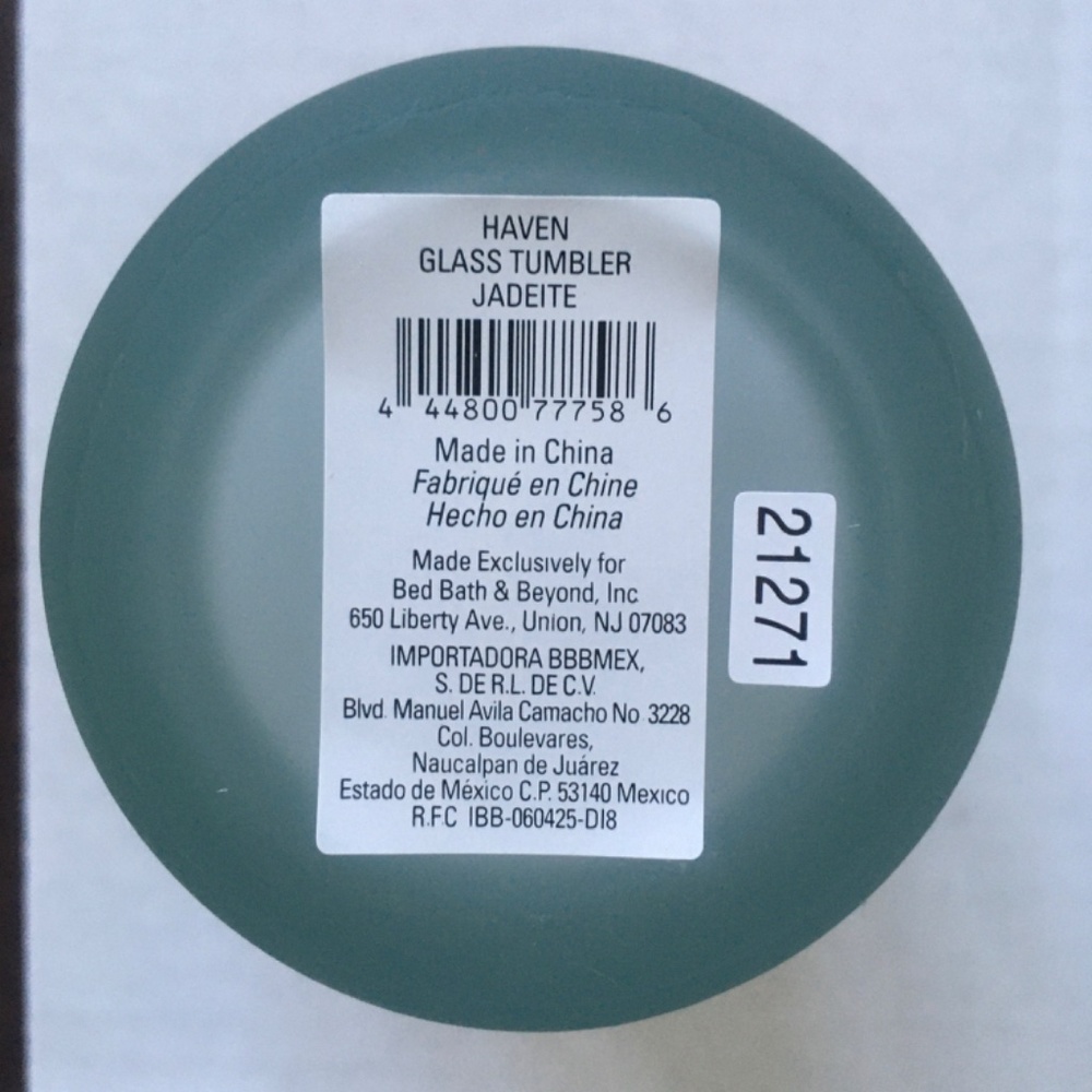 new Haven Eulo Frosted Glass Bathroom Accessory Tumbler in Jadeite Green color - Picture 3 of 3